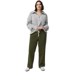 Torrid Women's Weekend Mid-Rise Wide Leg Drawstring Pull On Pants Green Size 2X